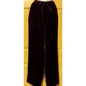 Saks Fifth Avenue Real Clothes Petites Velvet Pants S 82% Rayon/18 Silk  XL